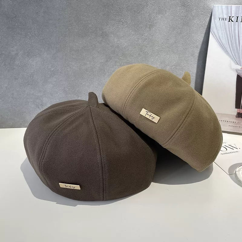Classic Solid Color Beret Hat, image 4