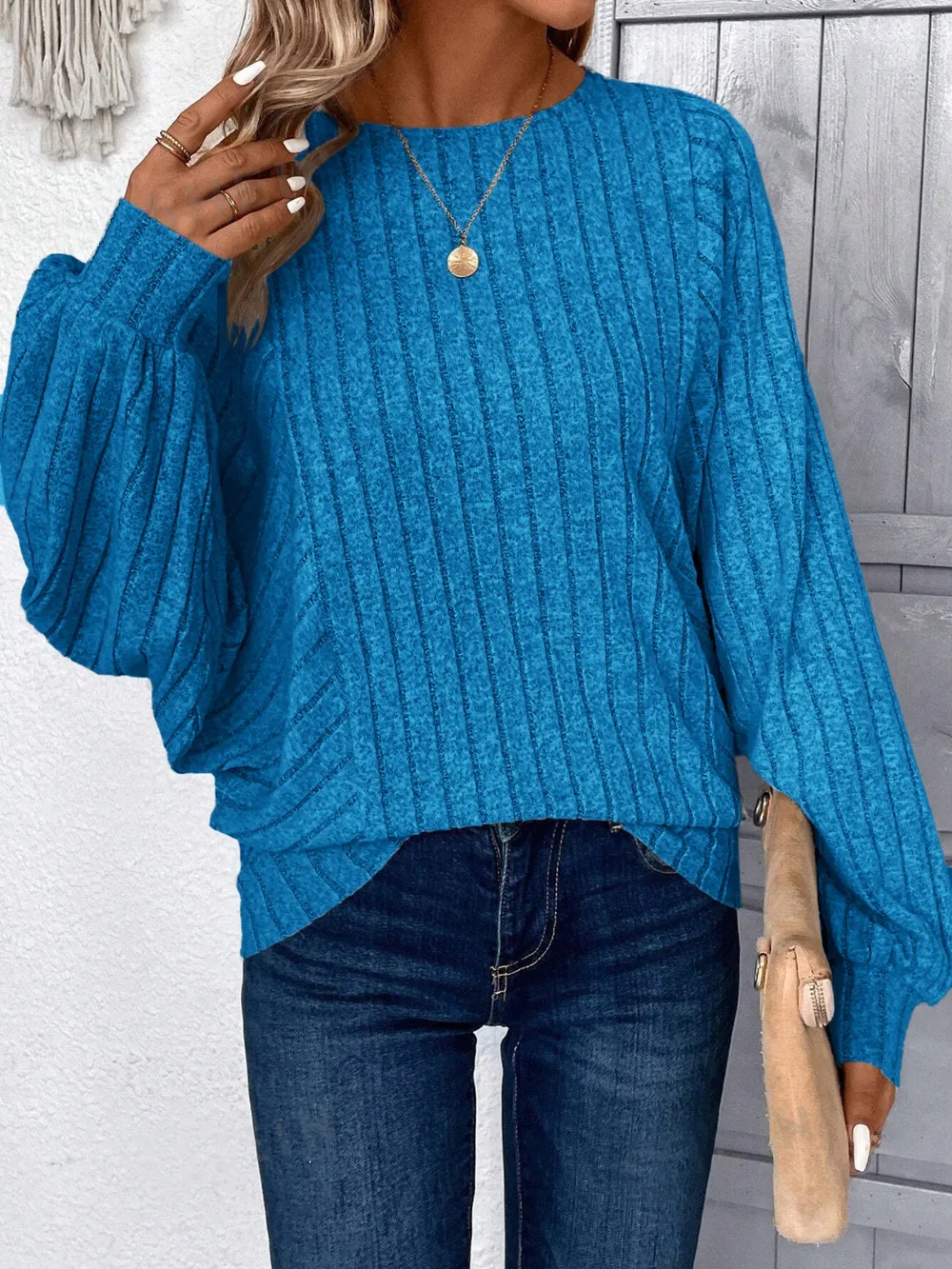 Plus Size Round Neck Batwing Sleeve T-Shirt, image 16