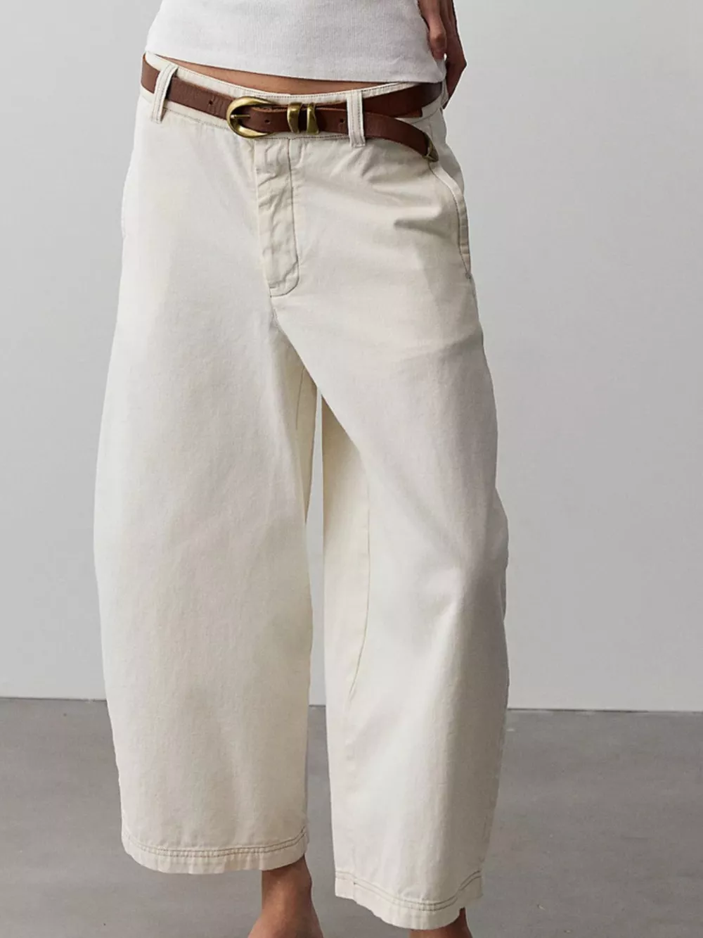 Christmas Outfit Wide-Leg Cropped Jeans, image 10