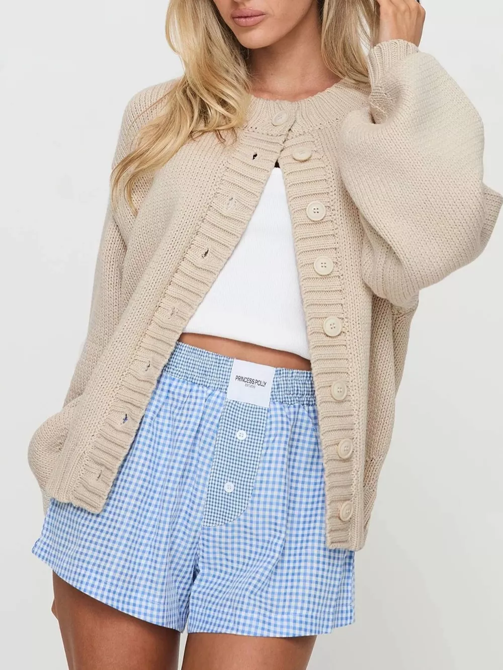 Chunky Knit Button-Up Cardigan