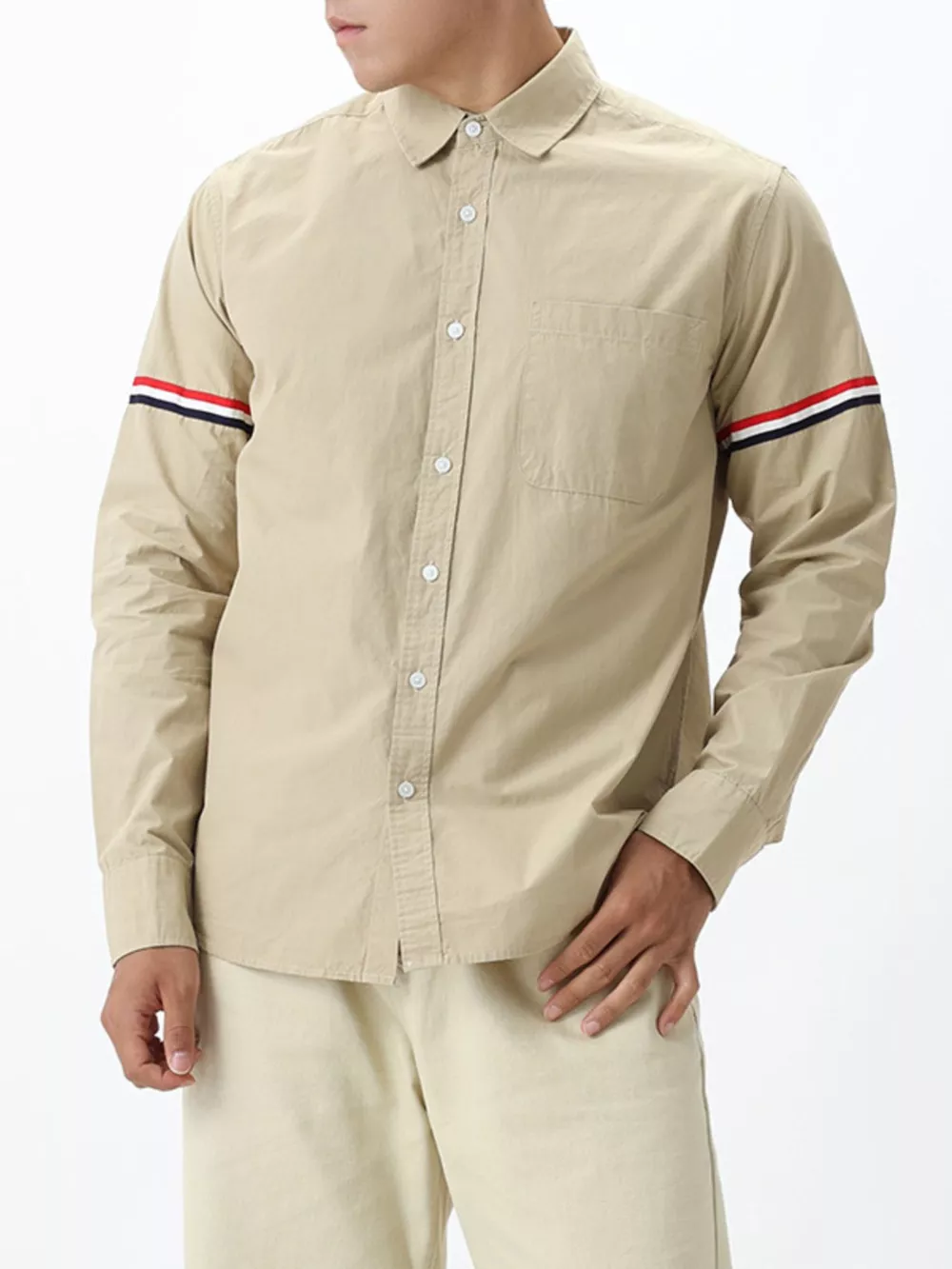 Men's Plus Size Long-Sleeve Button-Down Shirt, image 2