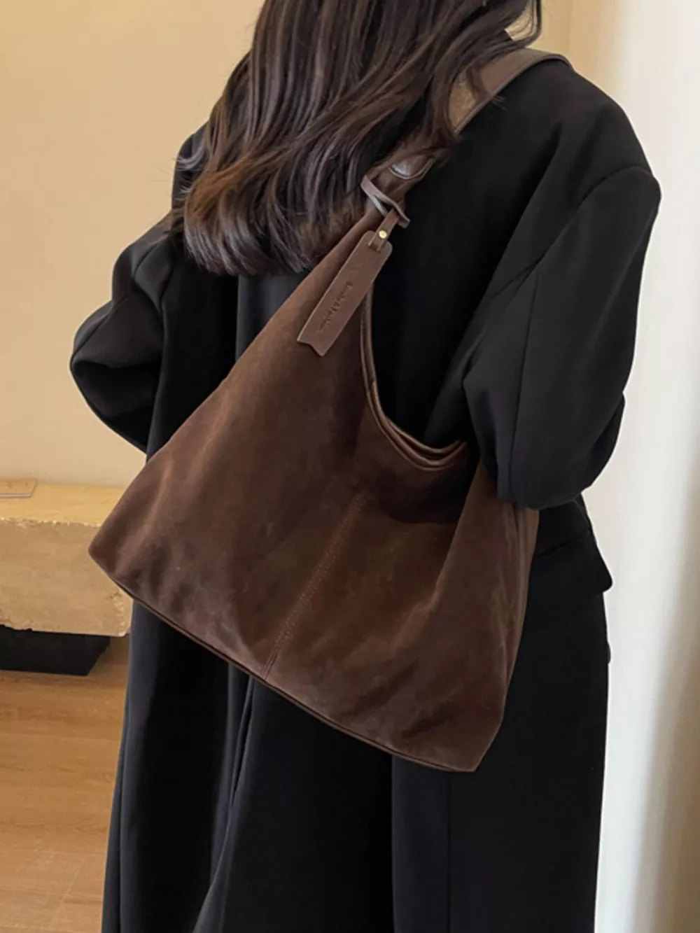 Adjustable Strap Corduroy Shoulder Bag, image 6