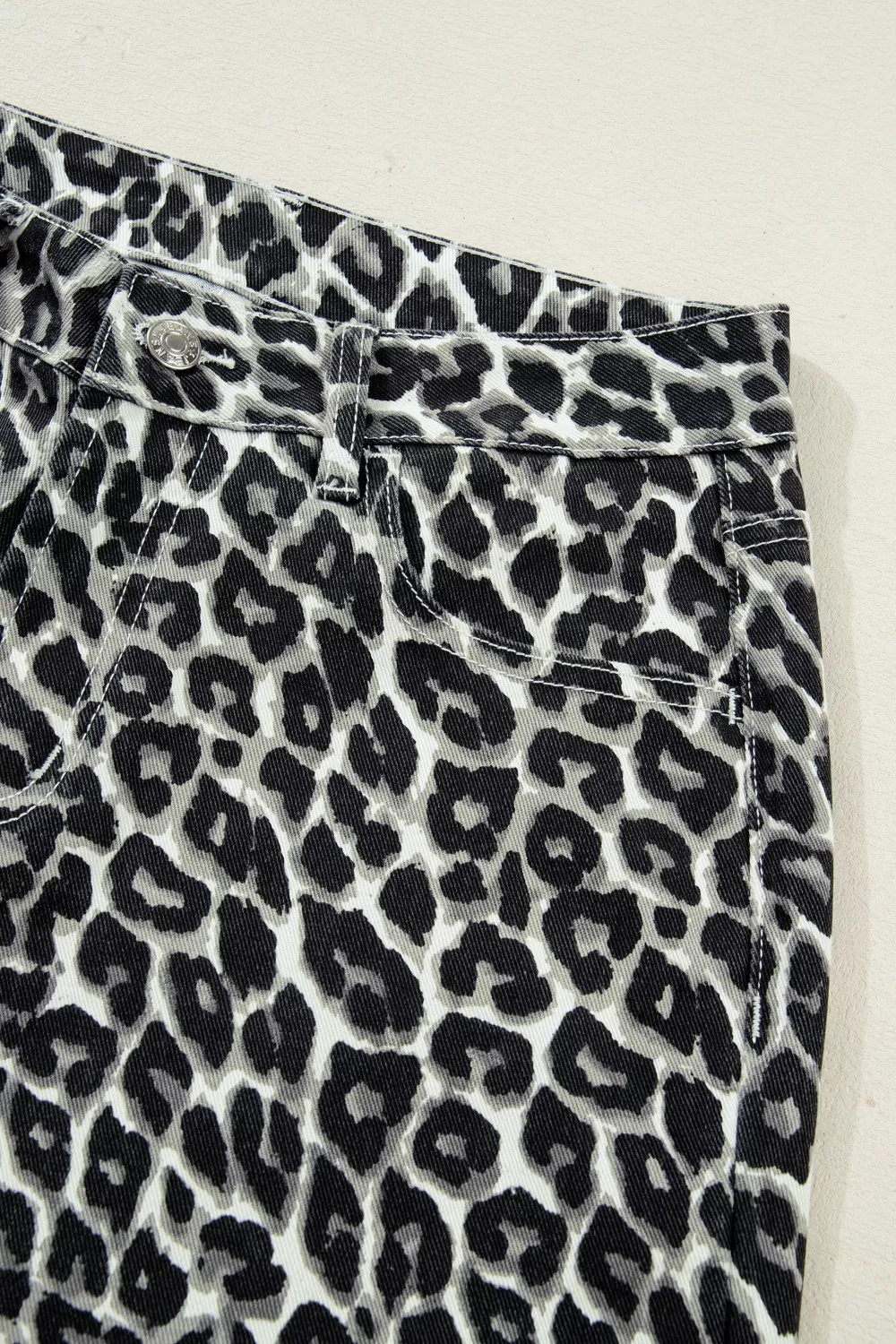 Leopard Print Barrel Jeans, image 12