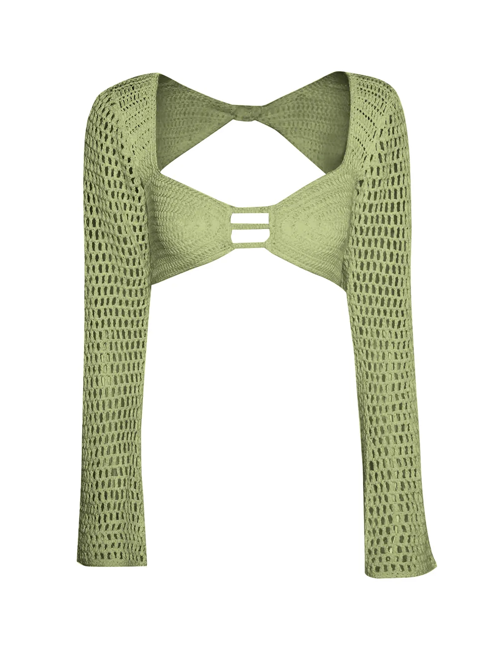 Tied Long Sleeve Top and Skirt Cover Up Set, image 12
