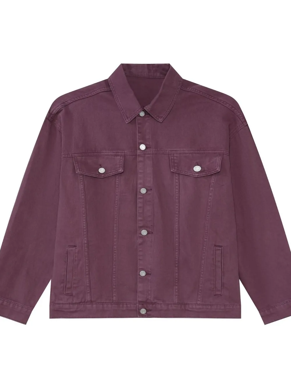 Men's Button Up Dropped Shoulder Denim Jacket, image 6