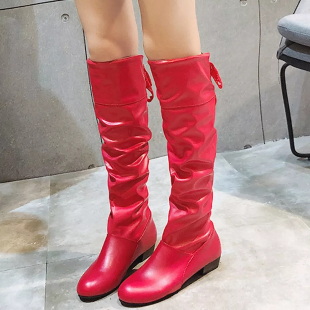 Round Toe Low Heel Boots, image 8