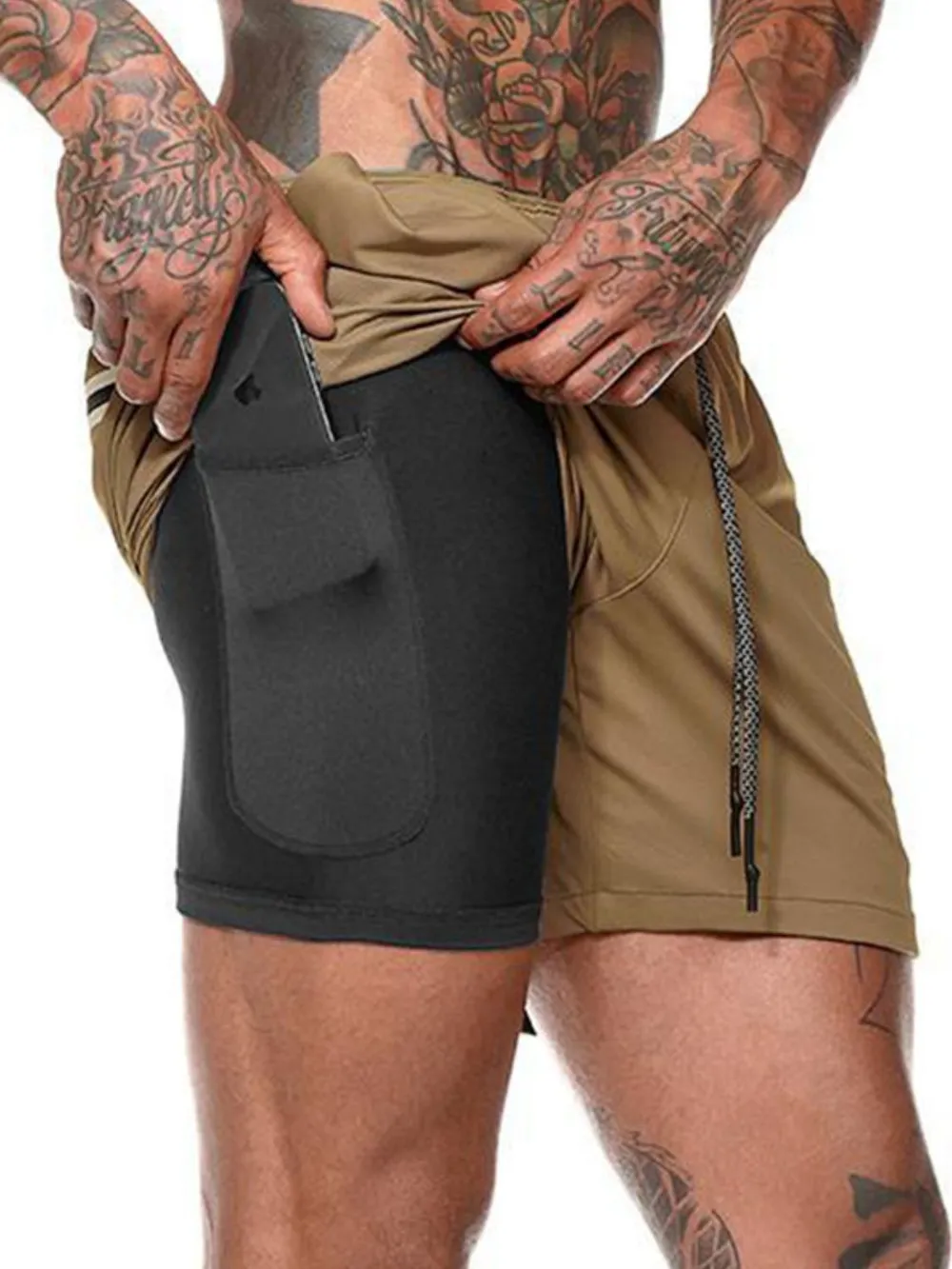 Men's Plus Size Drawstring Active Shorts, image 5