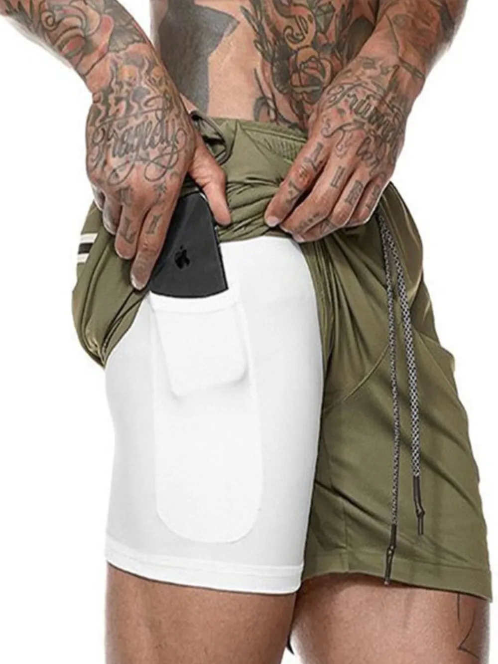 Men's Plus Size Drawstring Active Shorts, image 7