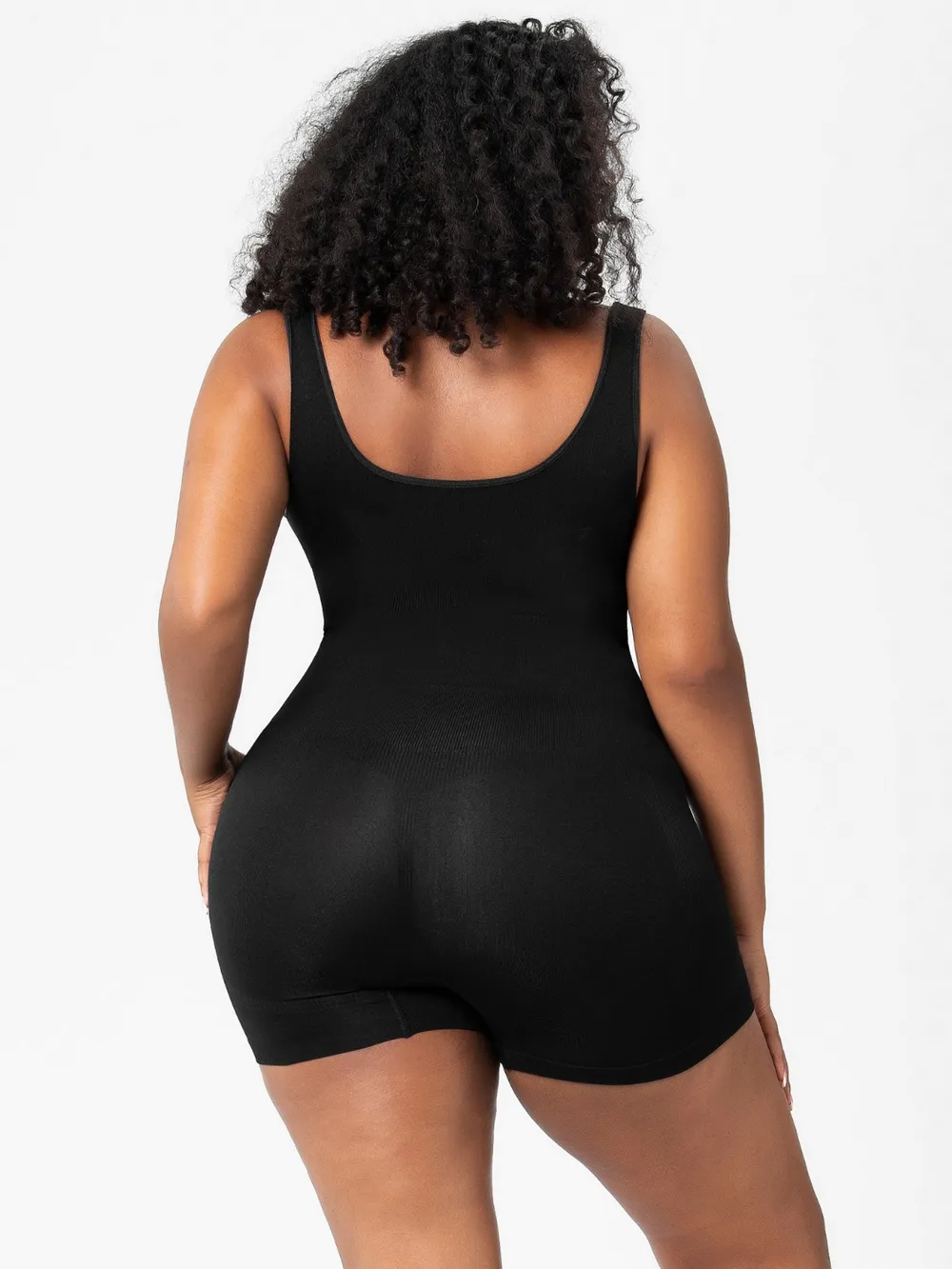 Scoop Neck Wide Strap Shaping Romper, image 5