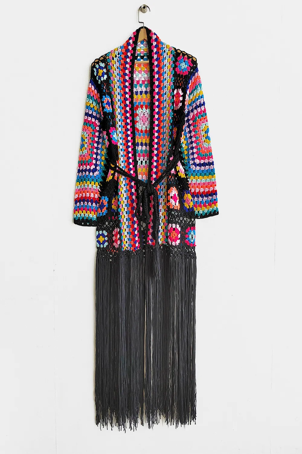 Fringe Tied Long Sleeve Cardigan, image 11
