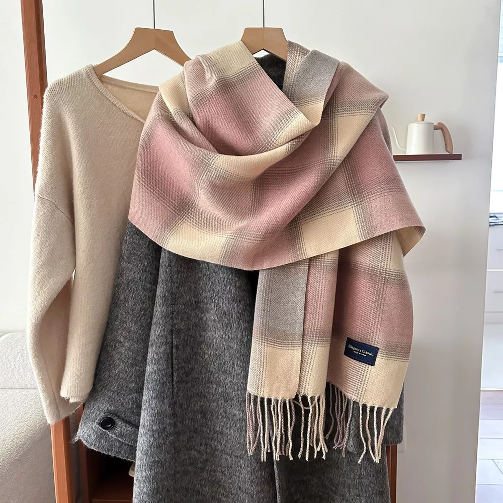 Plaid Fringe Scarf, image 3