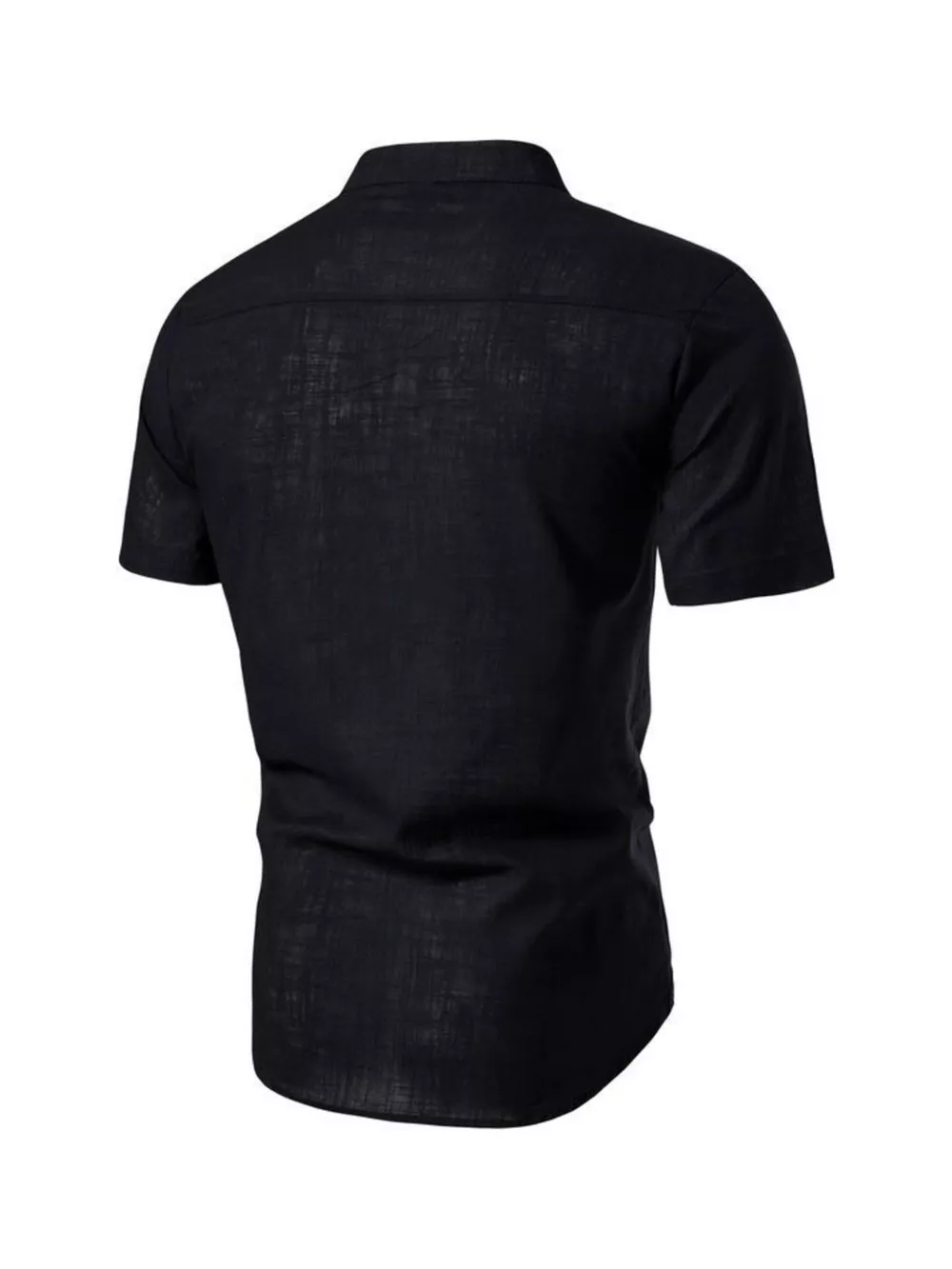 Men's Plus Size Mandarin Collar Short Sleeve Shirt, image 6