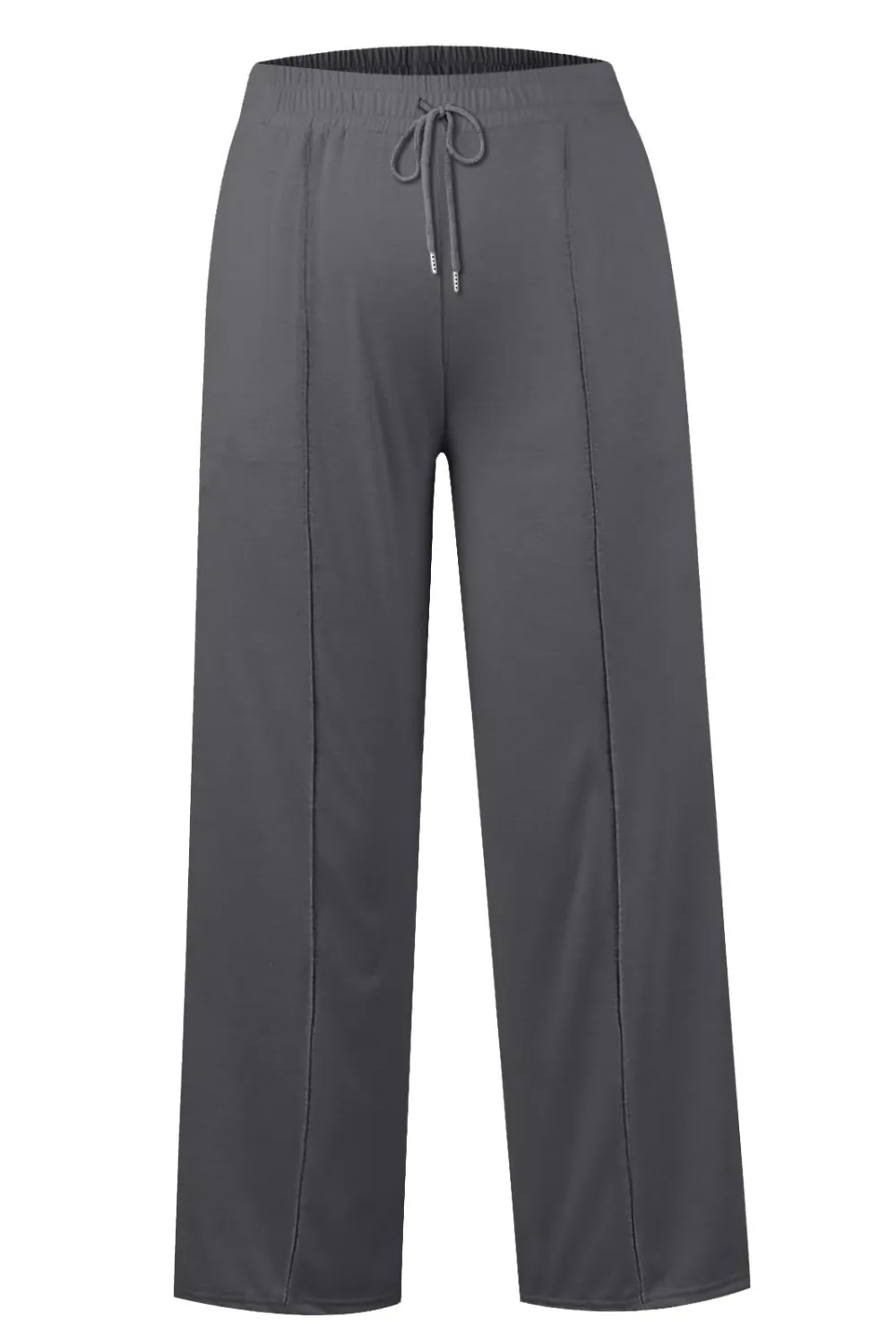 Drawstring Elastic Waist Wide Leg Pants, image 30