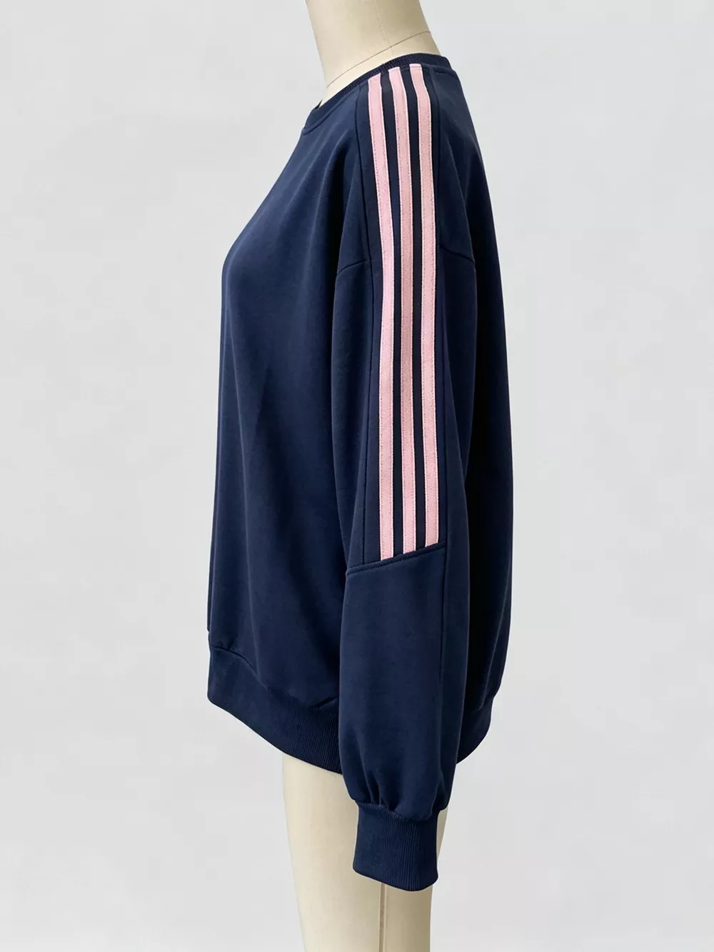 Striped Round Neck Sweatshirt, image 7