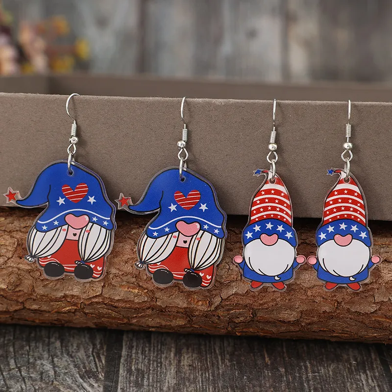 2 Pair Acrylic Gnome Earrings, image 3