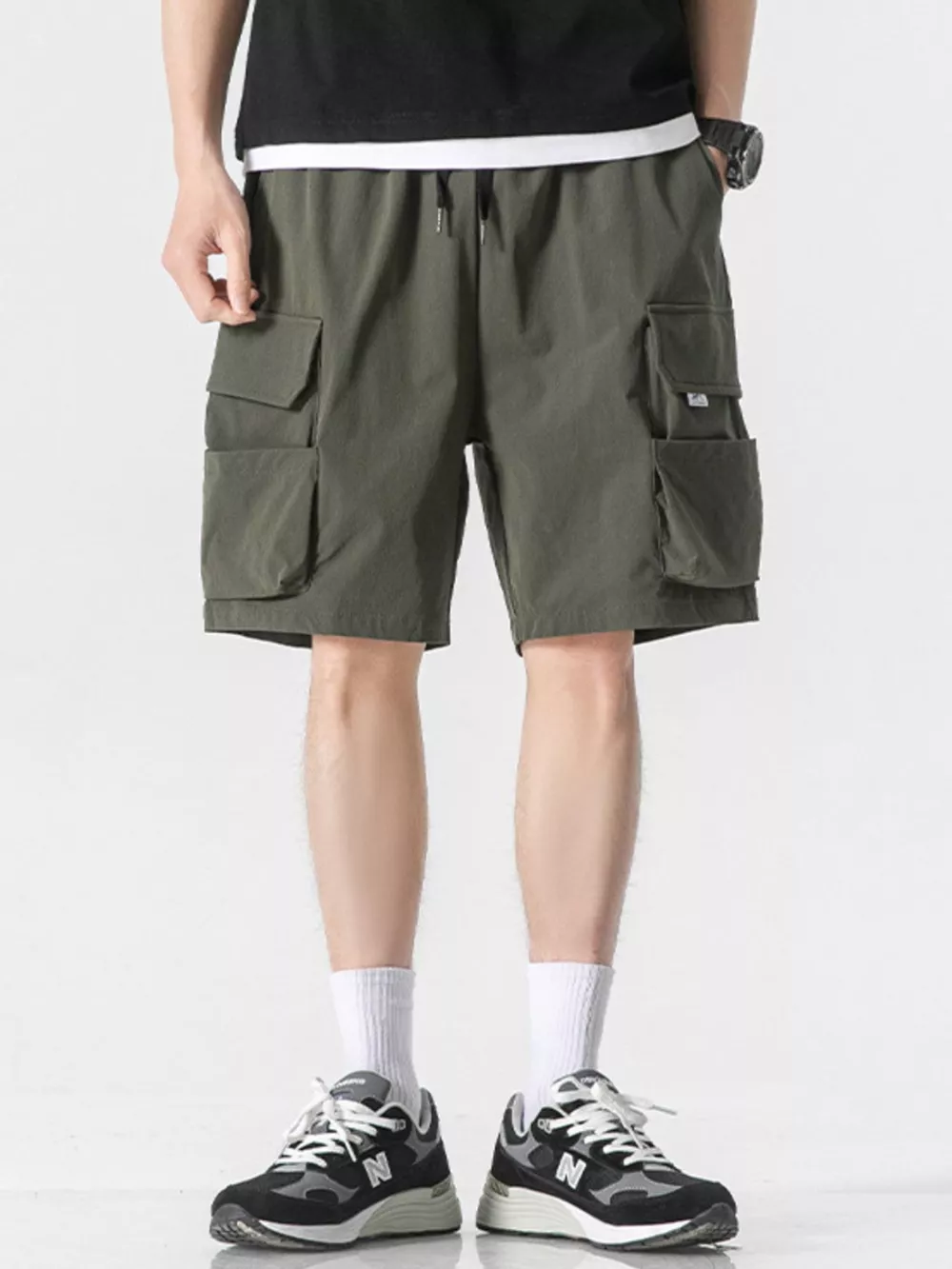Men's Plus Size Loose Fit Cargo Shorts