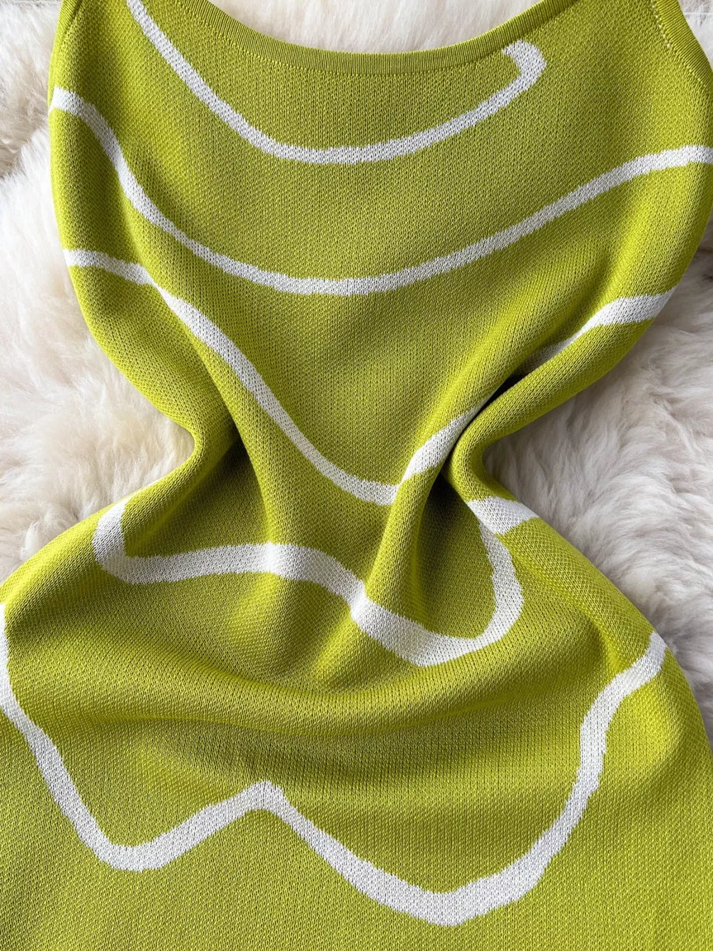 Wave Pattern Knit Midi Dress, image 9