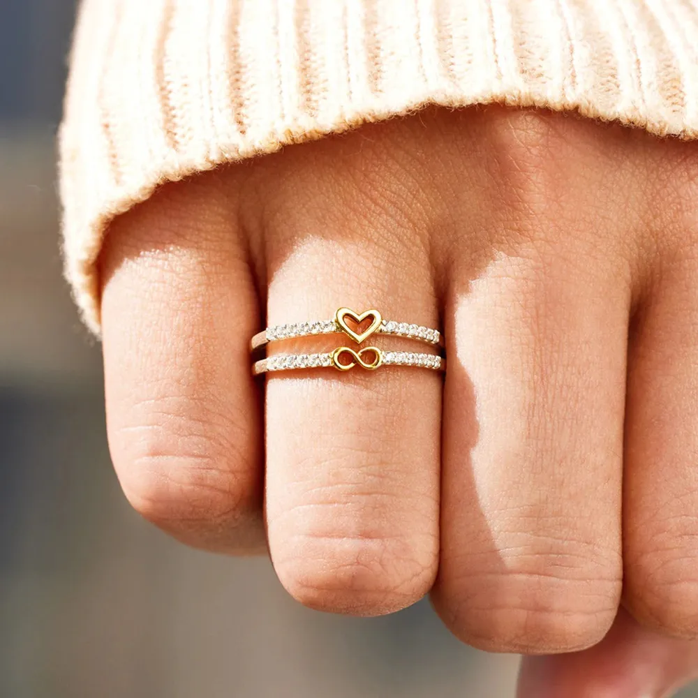 Zircon 925 Sterling Silver Heart Shape Ring, image 2
