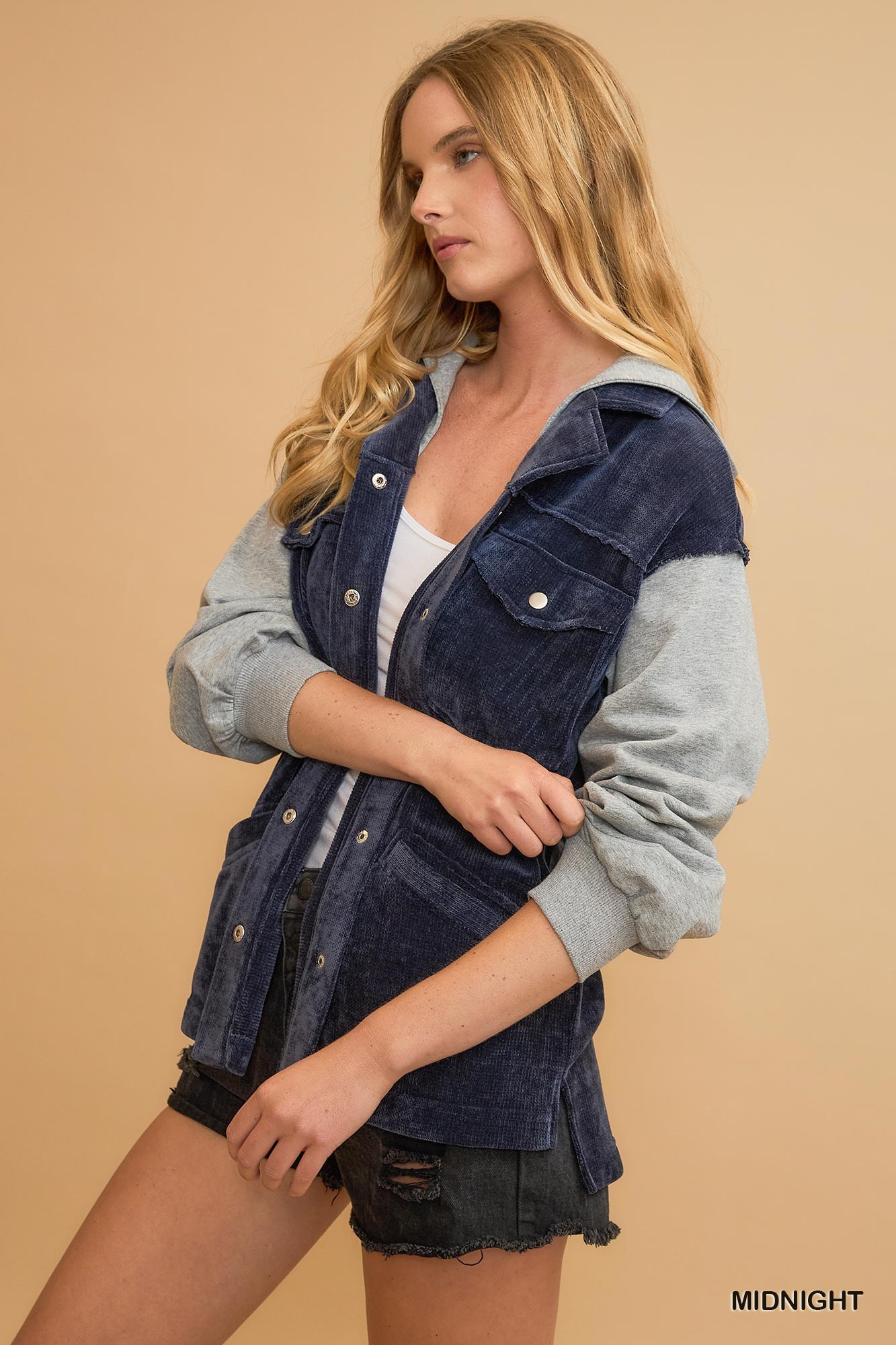 Contrast Hooded Chenille Jacket, image 2