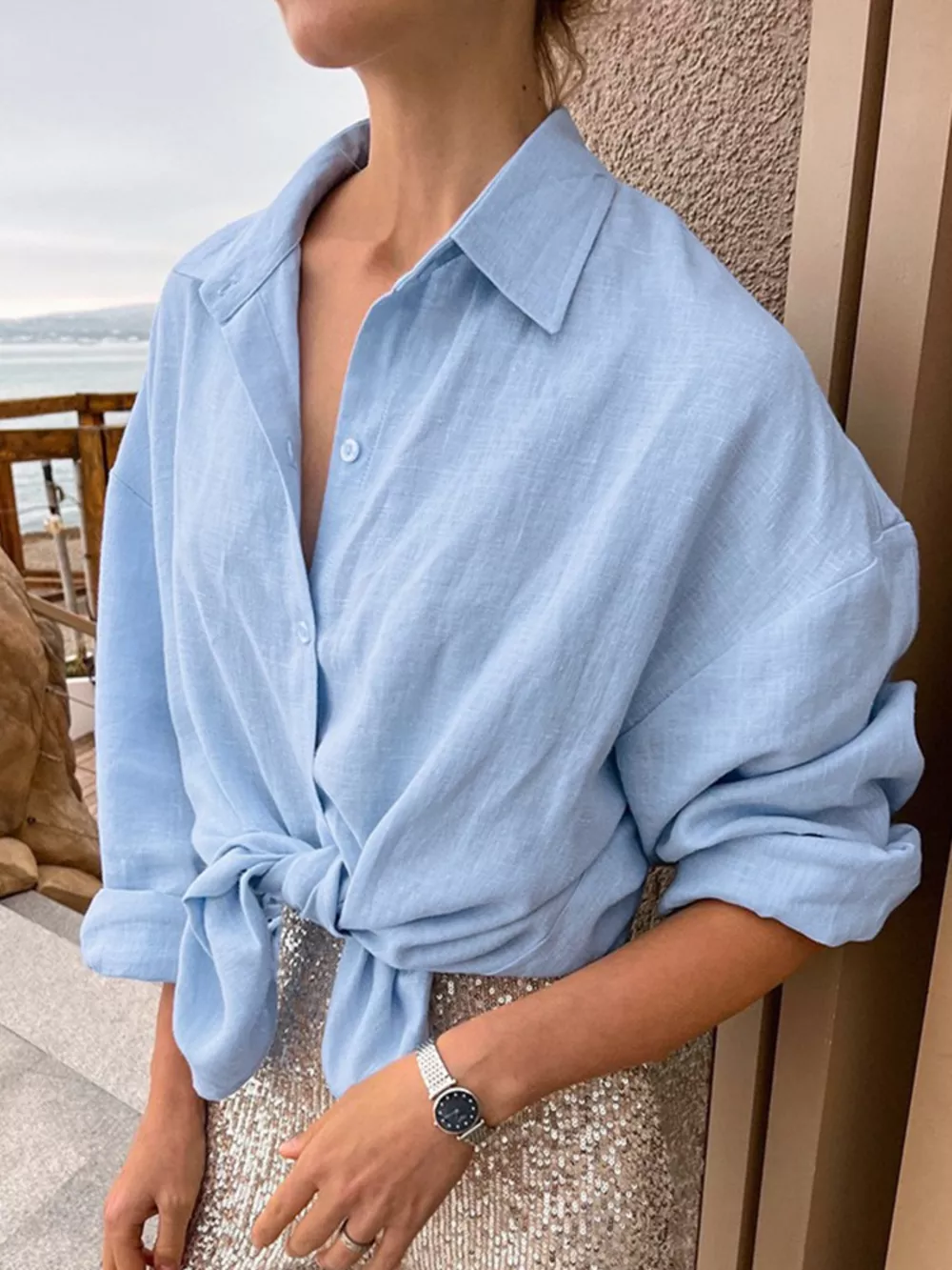 Button Up Long Sleeve Shirt, image 2