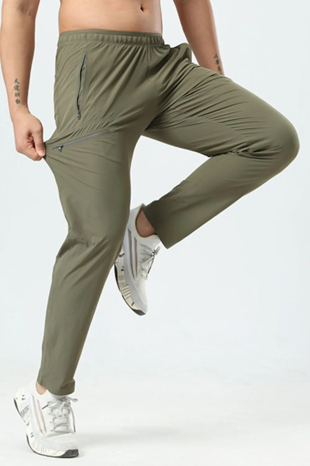 Men's Plus Size Elastic Waist Loose Fit Pants, image 5