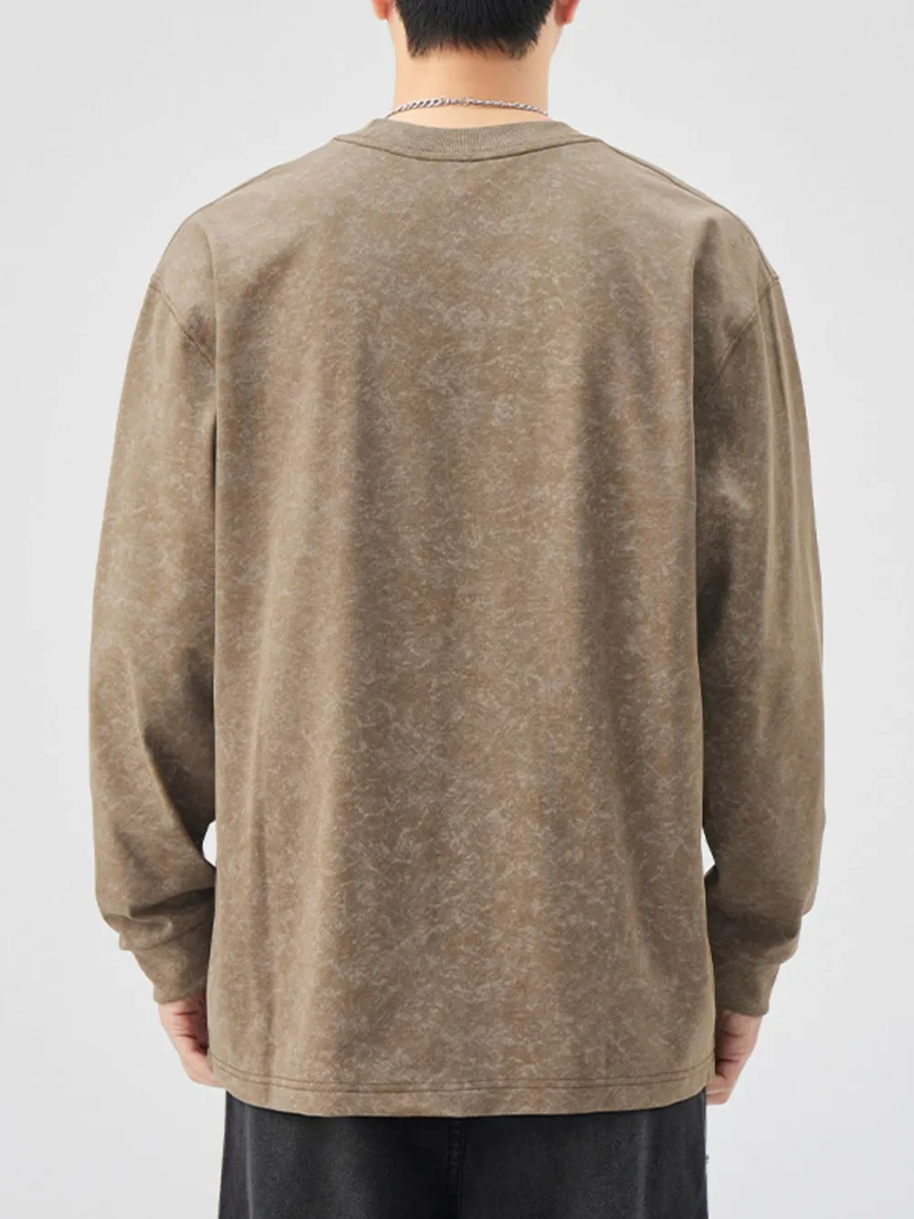 Men's Plus Size Graphic Round Neck Long Sleeve T-Shirt, image 8