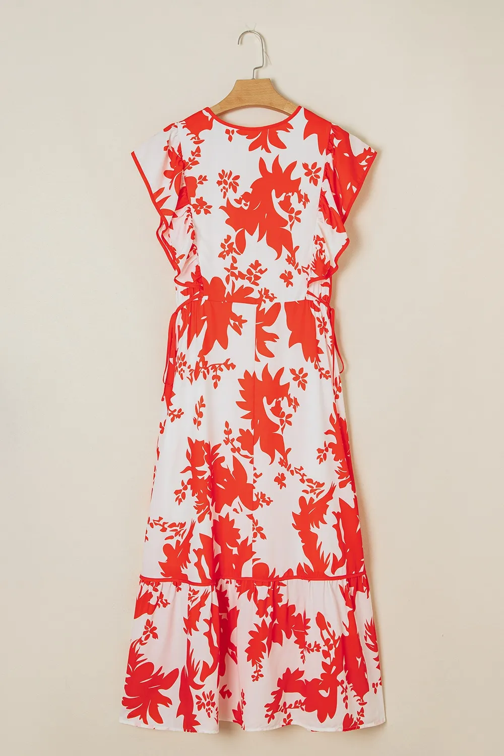 Floral V-Neck Summer Midi Dress, image 4