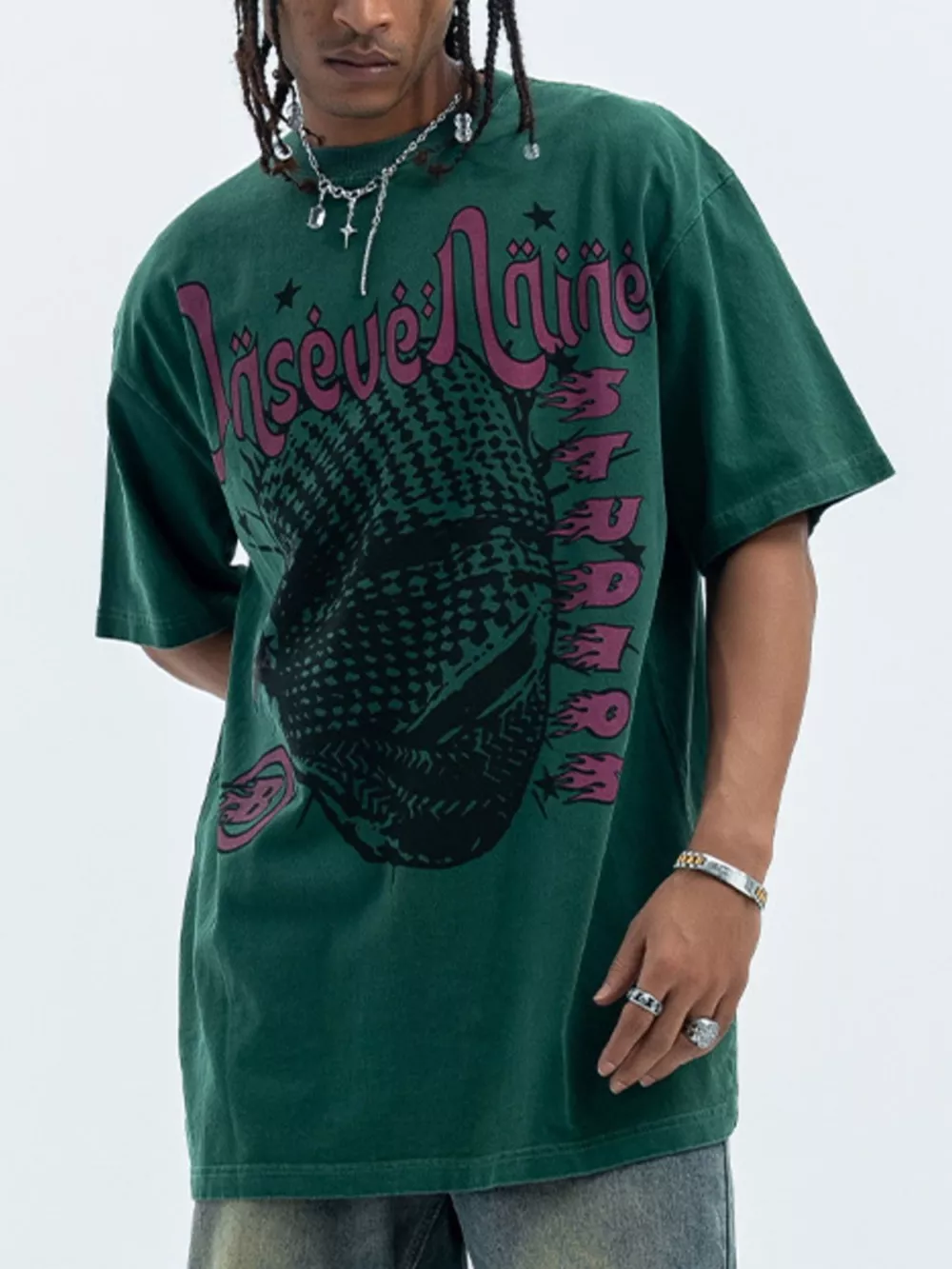 Men's Graphic Round Neck Half Sleeve T-Shirt