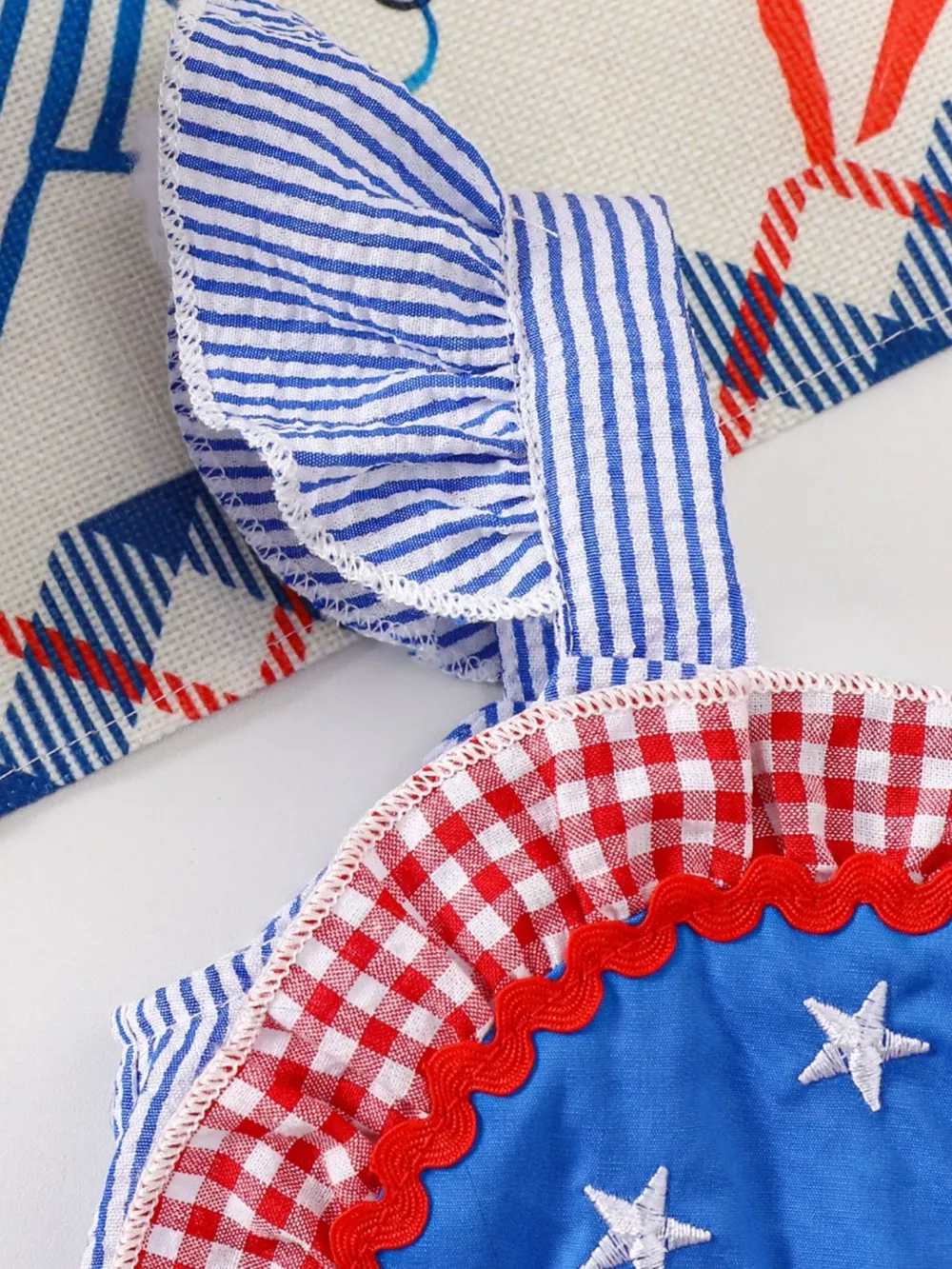 Children's Patriotic Star-Spangled Ruffle Dress, image 2