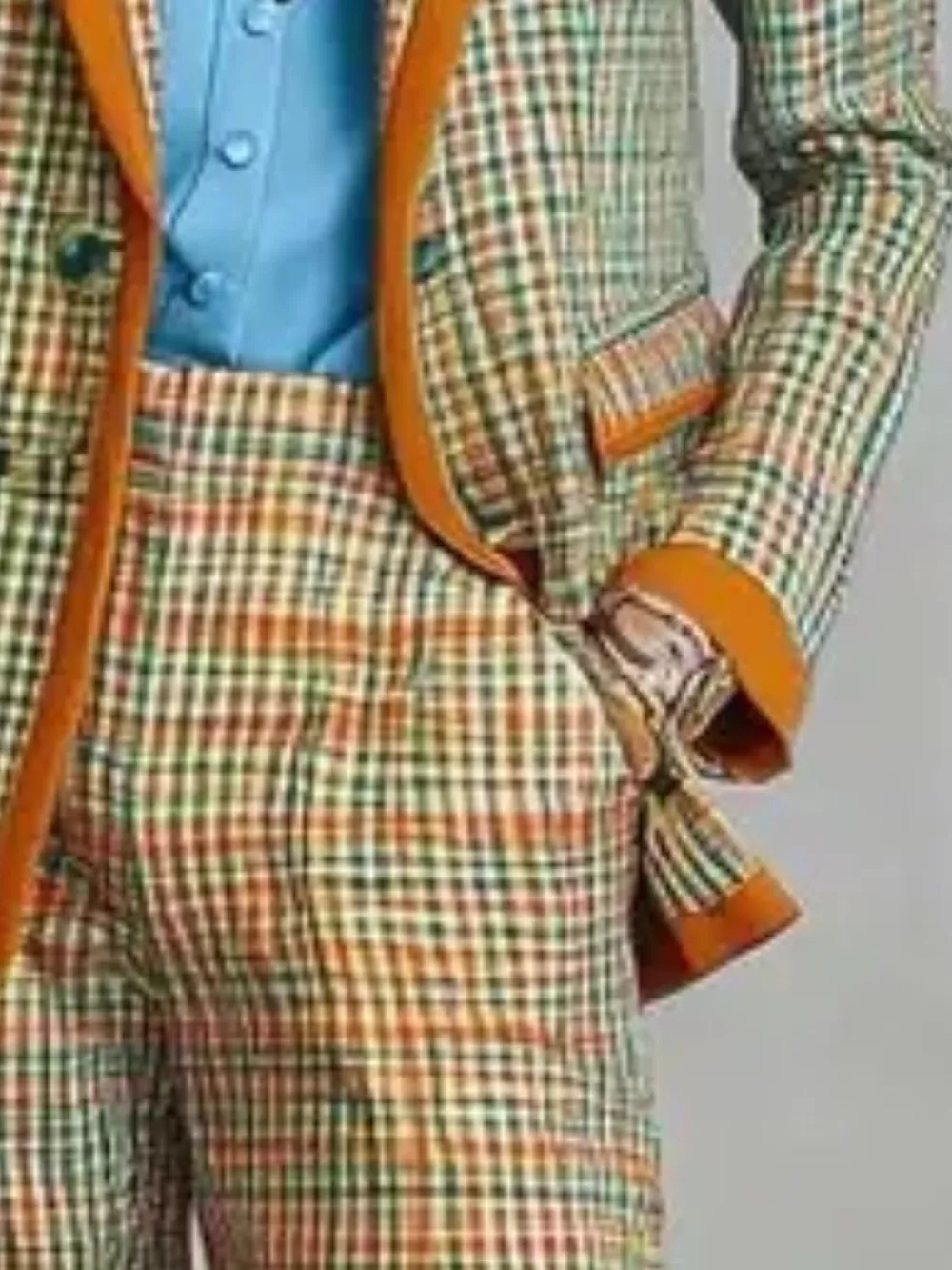 Plaid Blazer and Pants Suit Set, image 6
