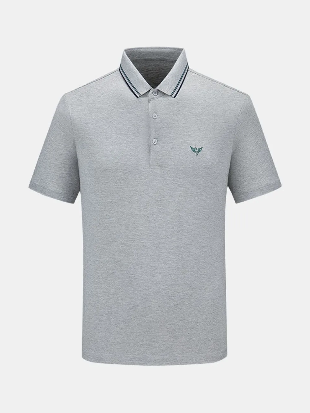 Men's Short Sleeve Breathable Polo with Striped Collar, image 8