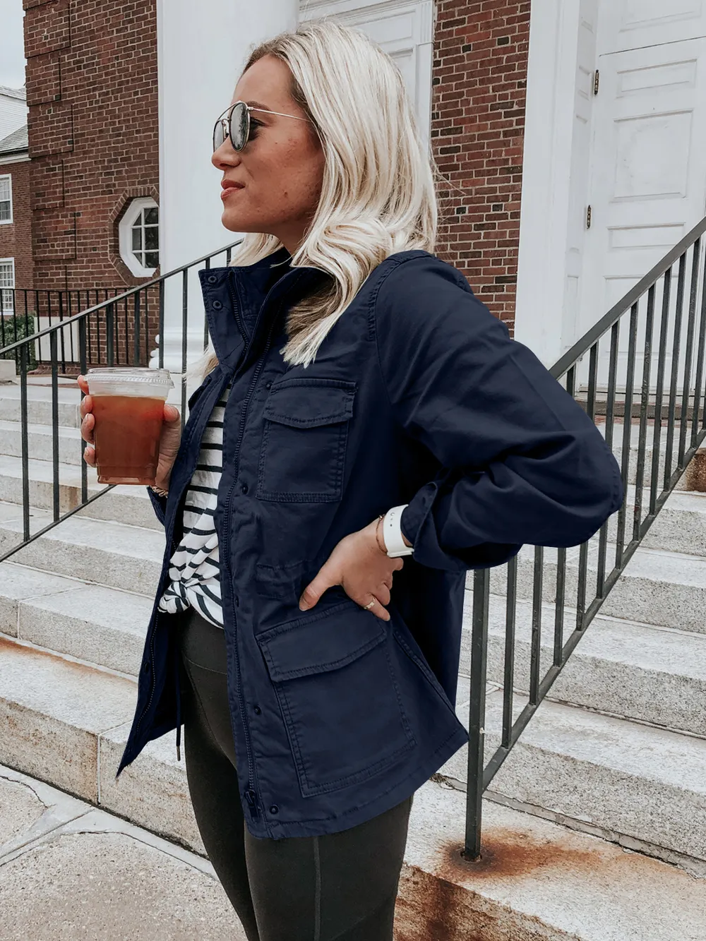Pocketed Long Sleeve Zip Up Jacket, image 6