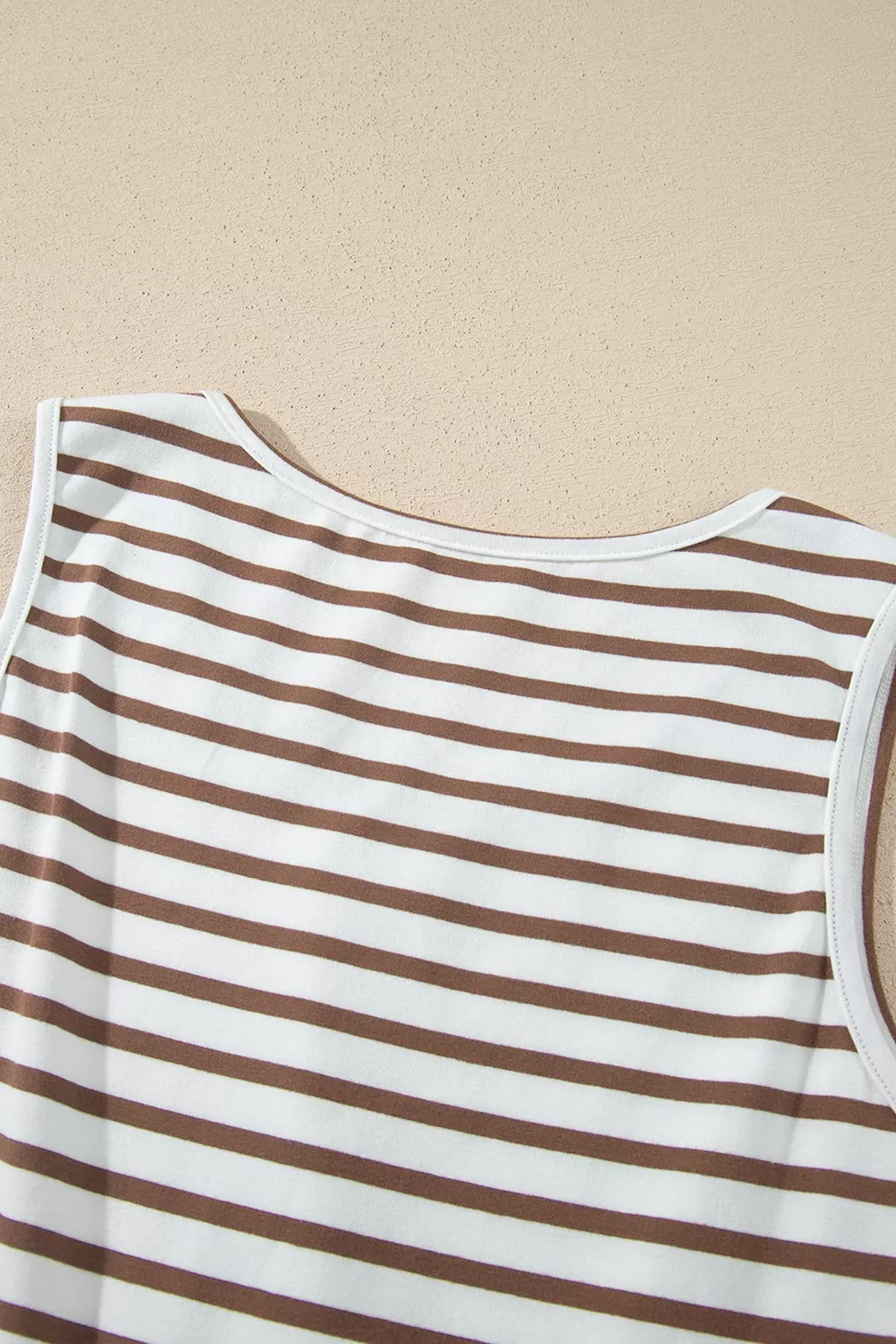 Striped Colorblock Patchwork Sleeveless Casual Long Dress, image 7