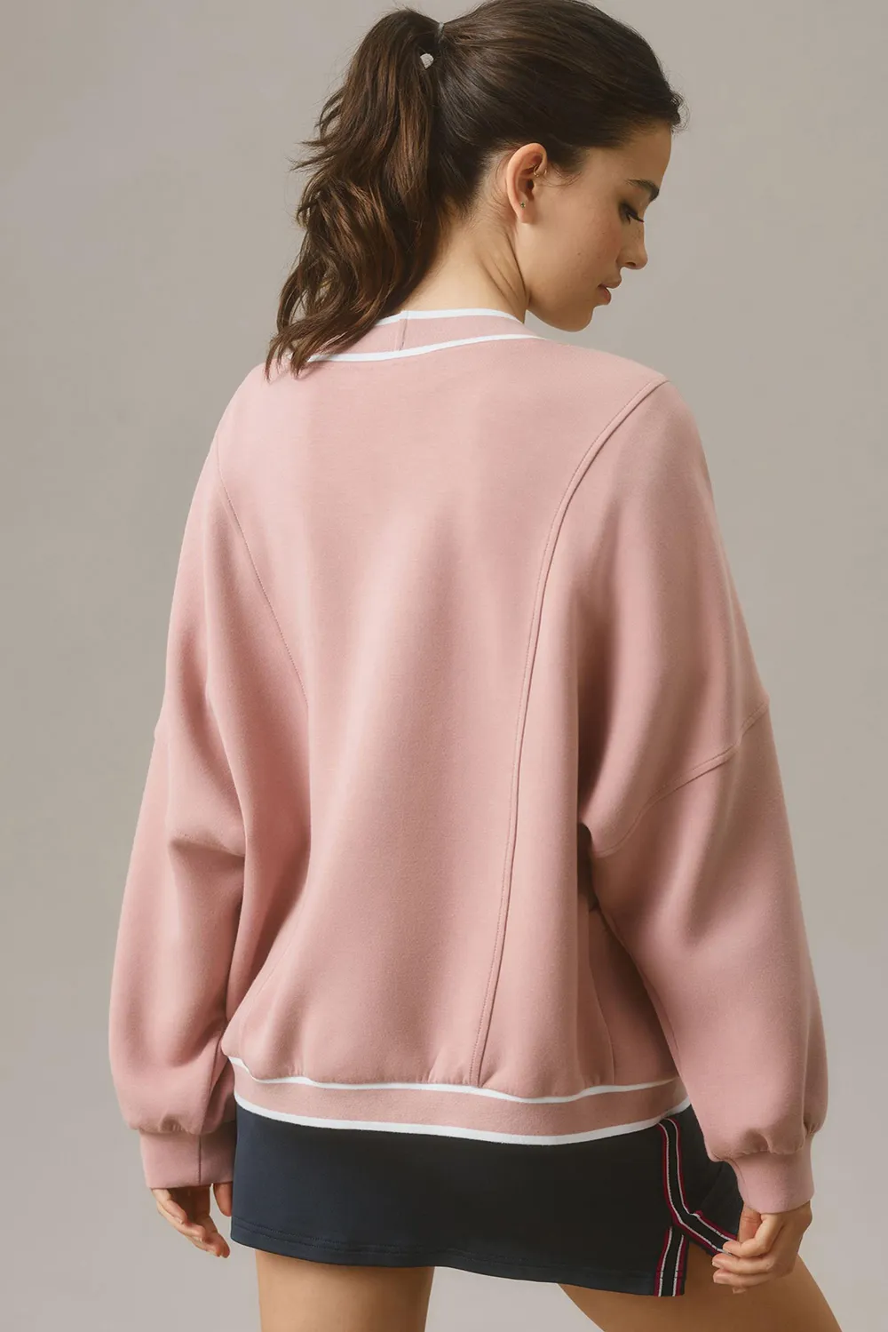 Contrast Trim V Neck Button Up Cardigan, image 7