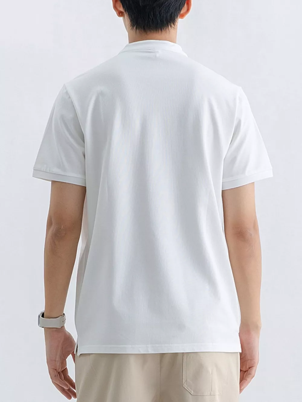 Men's Plus Size Button Detail Short Sleeve T-Shirt, image 6