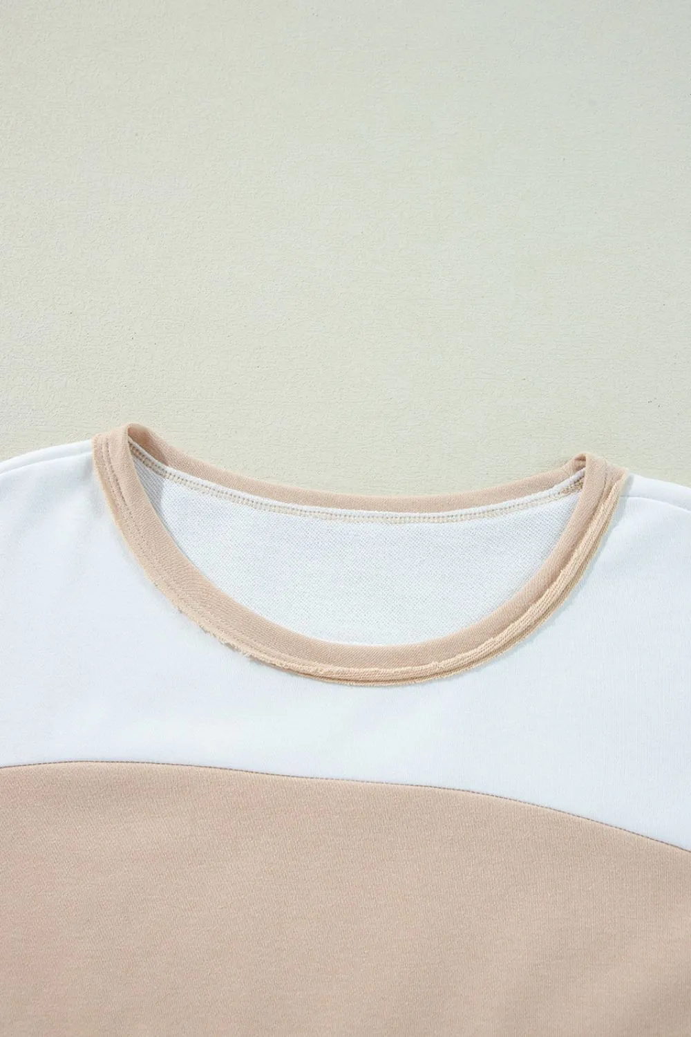 Color Block Patchwork Side Split Tunic T Shirt, image 3