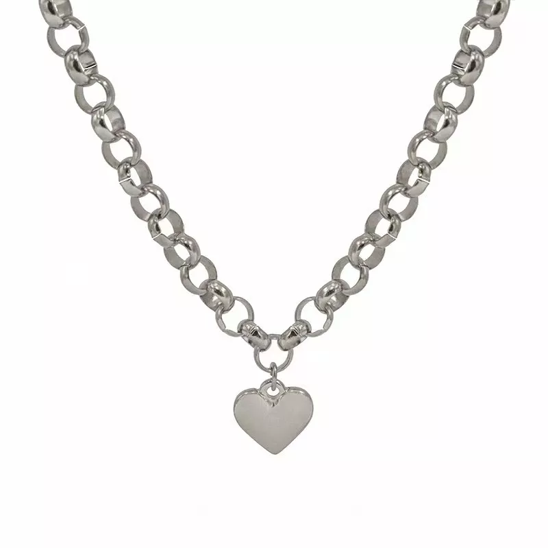 Heart Pendant Toggle Clasp Chain Necklace, image 3
