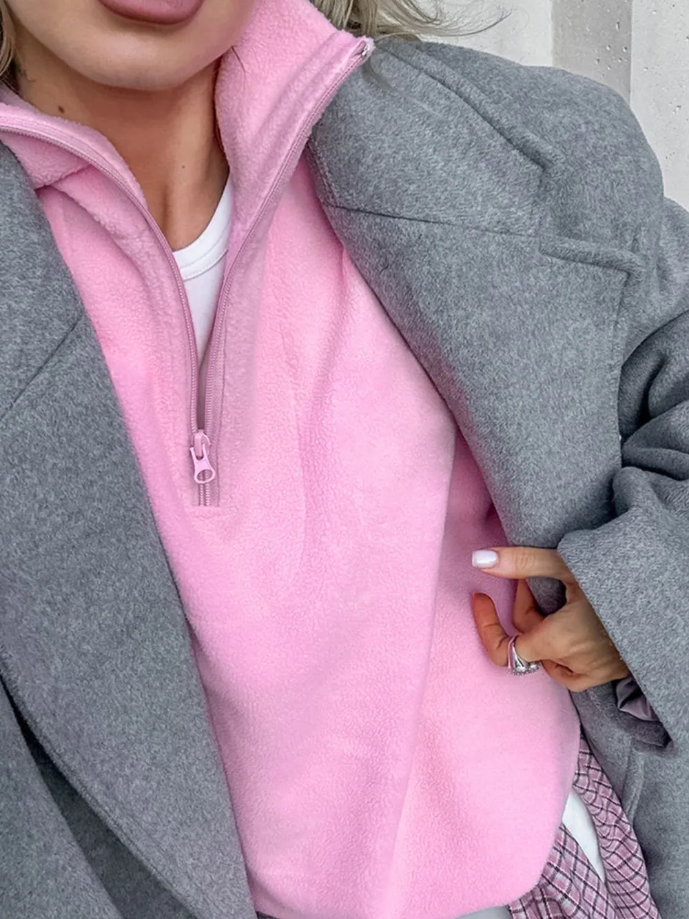 Quarter Zip Long Sleeve Sweatshirt, image 5
