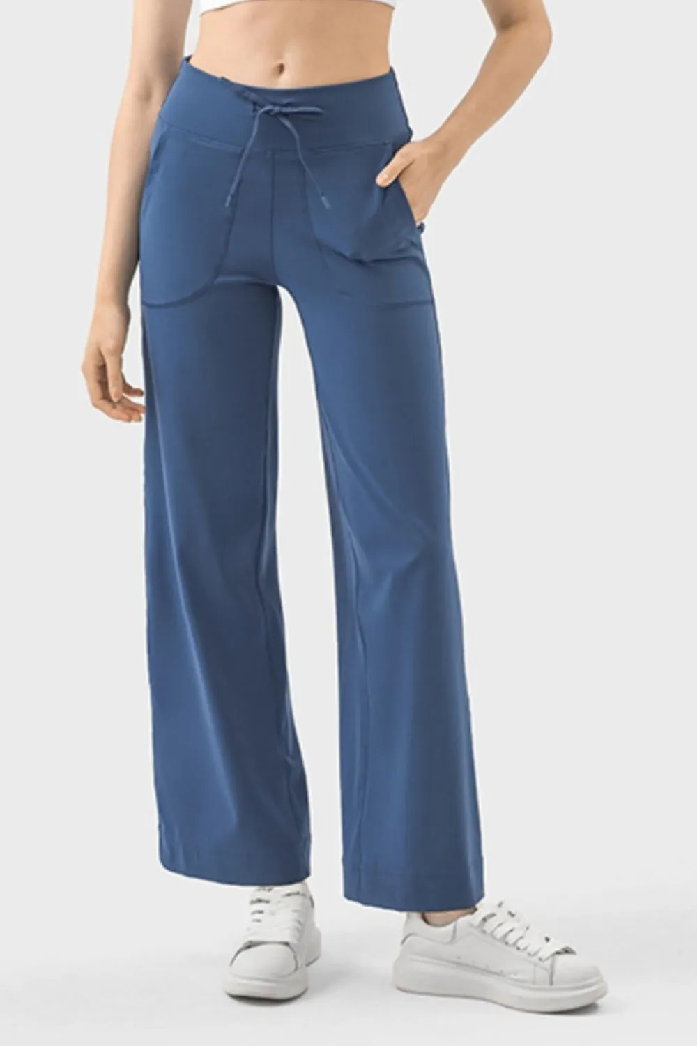 Drawstring Active Pants with Pockets, image 4