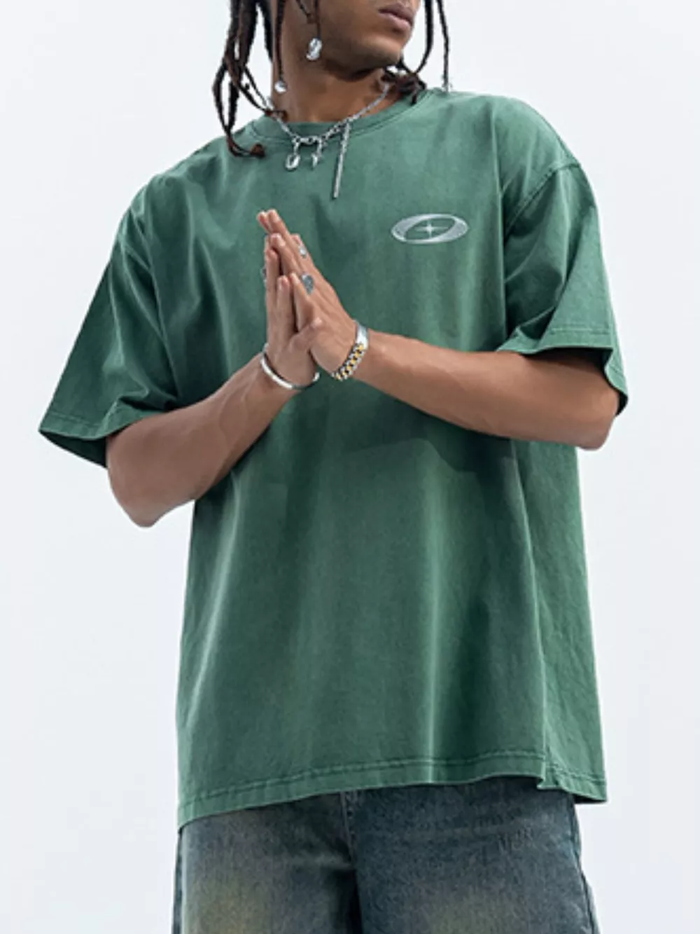 Men's Round Neck Oversized T-Shirt, image 6