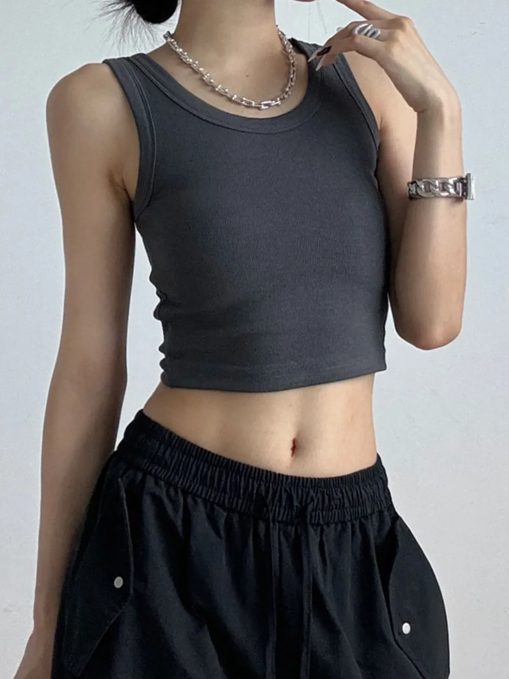 Ribbed Crop Tank Top, image 12
