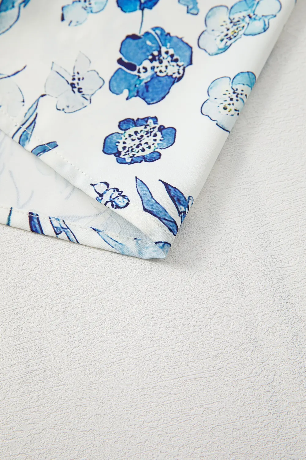 Floral Print Ruffled Short Sleeve Blouse, image 3