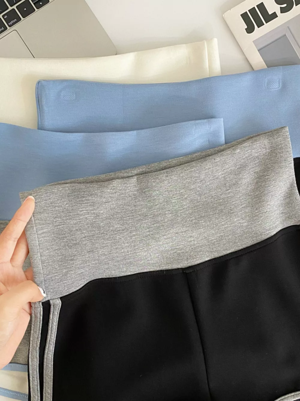 High Waist Contrast Trim Shorts, image 13