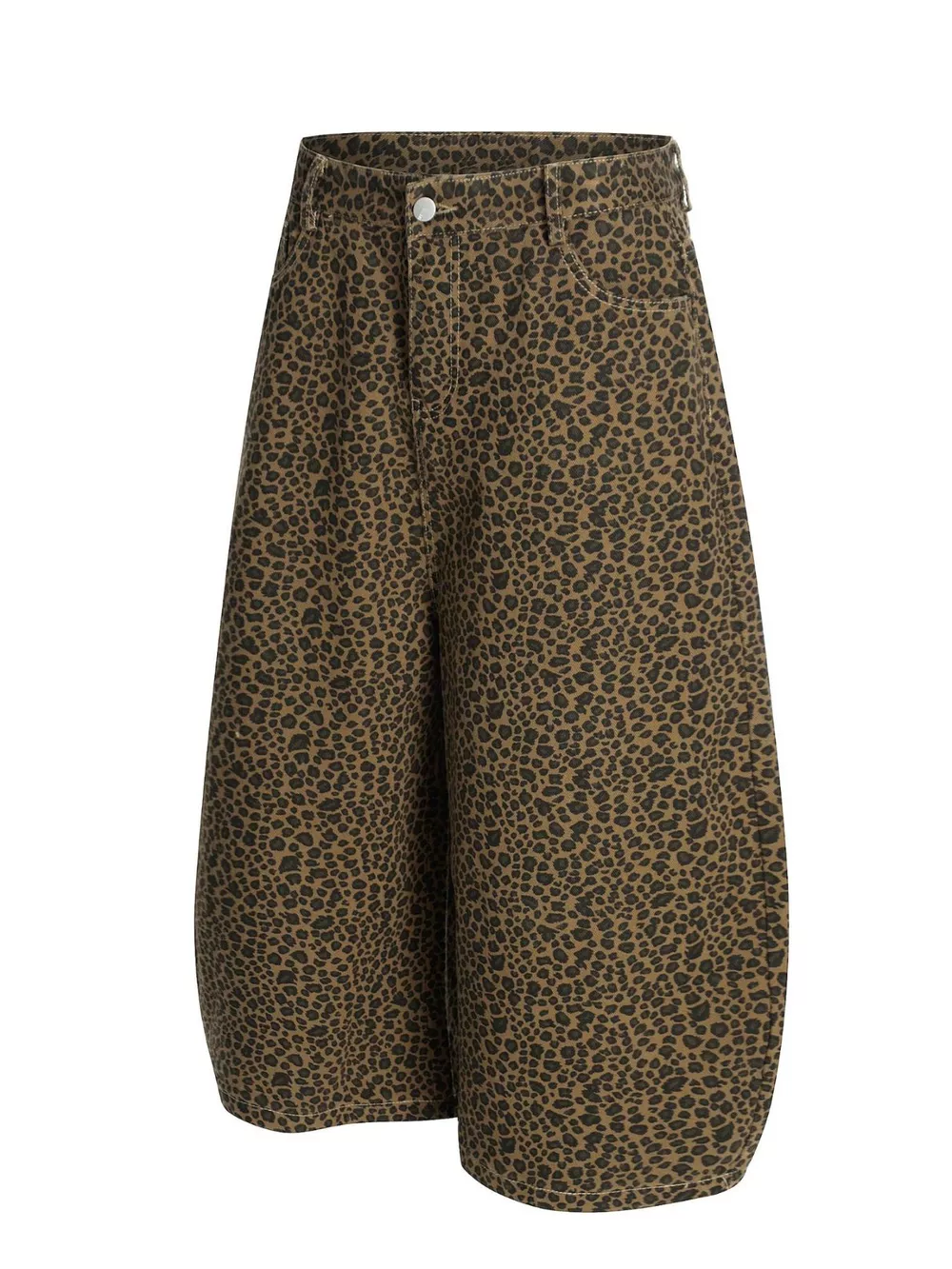 Men's Leopard Print Wide-Leg Capris, image 3