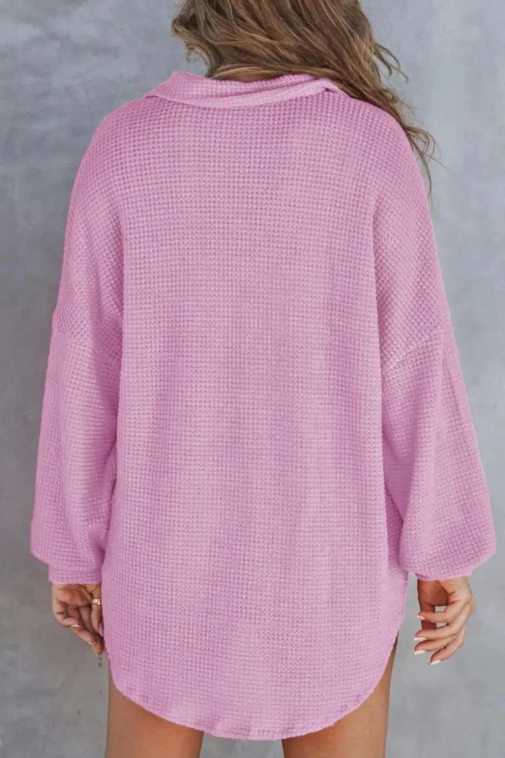 Half Button Long Sleeve Sweatshirt, image 3