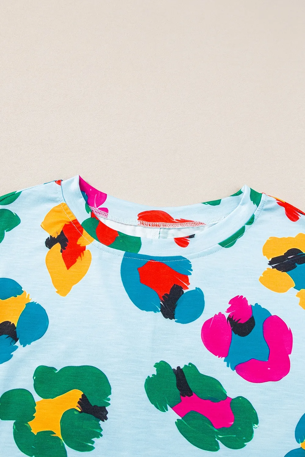 Printed Round Neck Half Sleeve Top, image 5