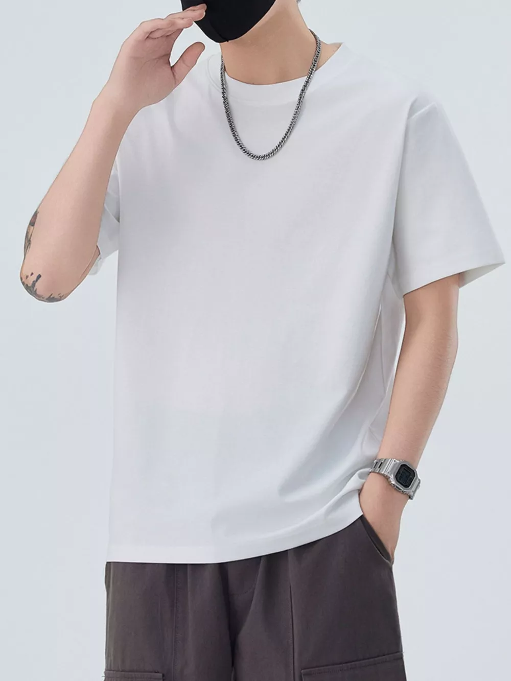 Men's Full Size Round Neck Short Sleeve T-Shirt Plus Size, image 4