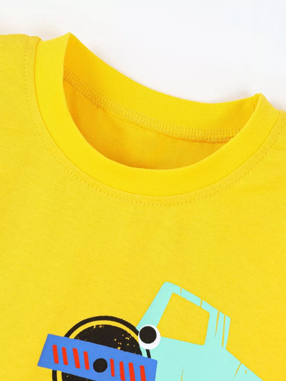 Children's Construction Vehicle Print T-Shirt and Shorts Set, image 3