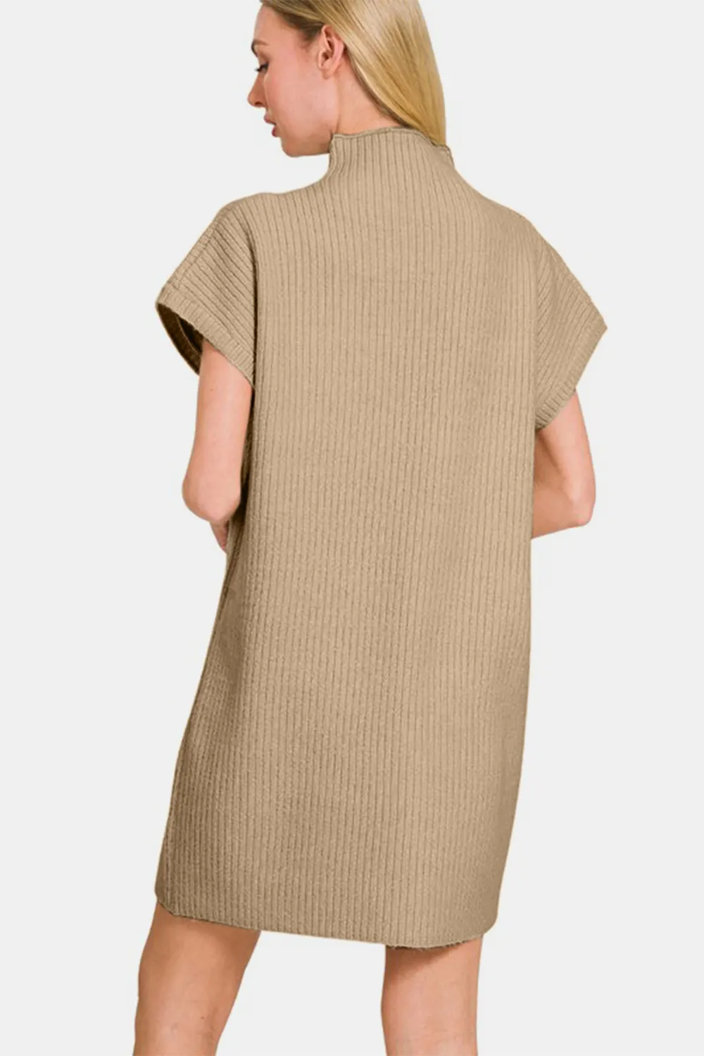 Short Sleeve Sweater Mini Dress, image 2