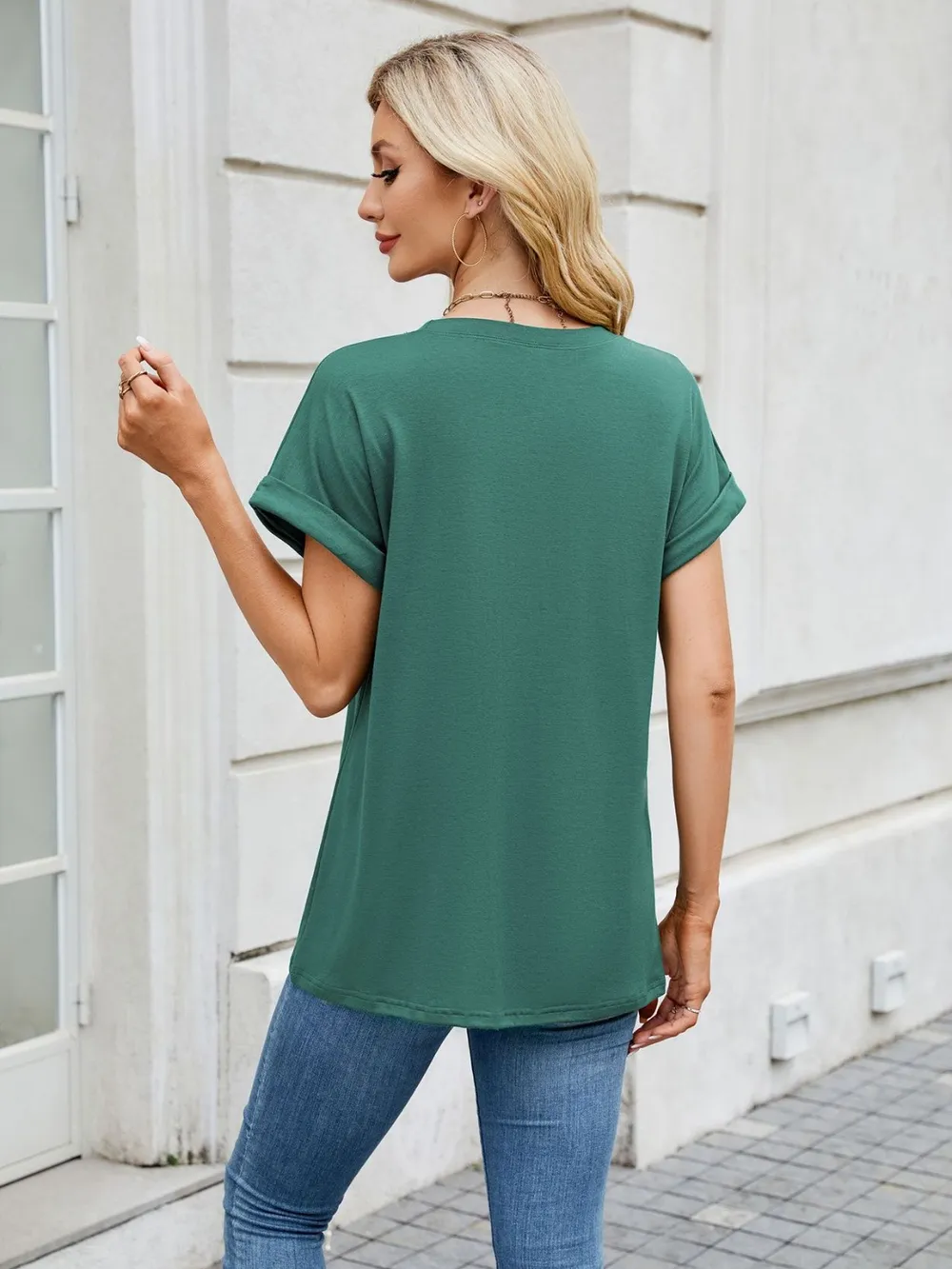 Round Neck Short Sleeve T-Shirt, image 9